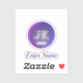 Nom personnalisé JK 2022 Logo Minuscules Stickers  (Feuille)