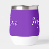 Nom personnalisé joli violet Script manuscrit (Gauche)