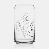 Nom personnalisé Jonquille de mars Fleur de naissa (Verso)