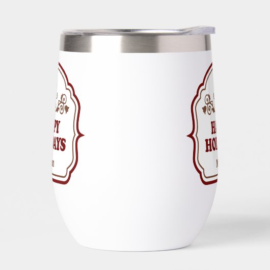 Nom personnalisé Joyeuses fêtes (Gauche)