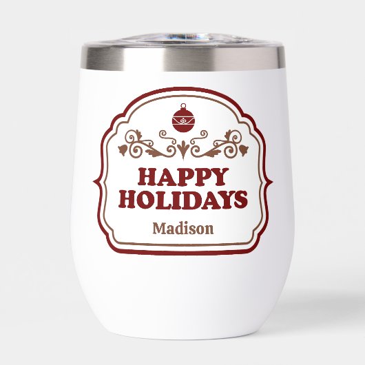 Nom personnalisé Joyeuses fêtes (Avant)