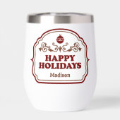 Nom personnalisé Joyeuses fêtes (Arrière)