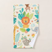 Nom personnalisé Jungle Fun (Serviette à main)