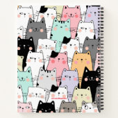 Nom personnalisé Kawaii Carnet de chat (Dos)