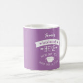 Nom personnalisé Lavender Hot Chocolate Mug (Devant droit)