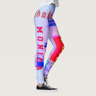 Nom personnalisé Leggings arc-en-ciel