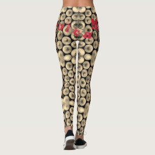 Nom personnalisé Leggings au crayon jaune