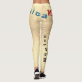 Nom personnalisé Leggings de sable du désert jaune (Dos)