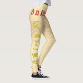 Nom personnalisé Leggings de sable du désert jaune (Droite)