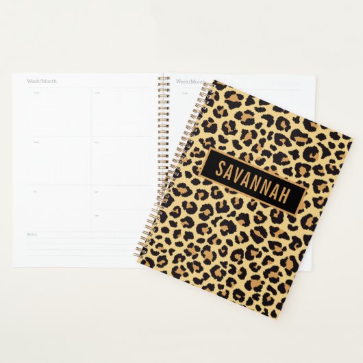 Nom personnalisé Leopard Poster de animal Motif cl (Devant avec enveloppe)