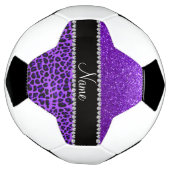 Nom personnalisé leopard violet indigo violet part (Tourné)