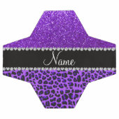 Nom personnalisé leopard violet indigo violet part (Plat)