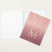 Nom personnalisé Lettre Rose Gold Parties scintill (Devant avec enveloppe)