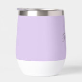 Nom personnalisé Lilac Purple Script Monogramme (Droite)