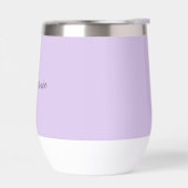 Nom personnalisé Lilac Purple Script Monogramme (Gauche)