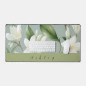 Nom personnalisé Lily de la vallée Desk Mat (Clavier et souris)