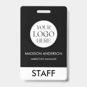 Nom personnalisé Logo d'entreprise Badge Employé (Avant)