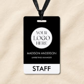 Nom personnalisé Logo d'entreprise Badge Employé