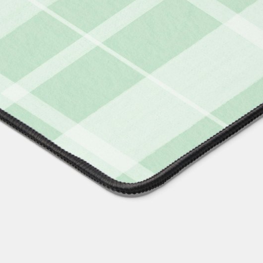 Nom personnalisé Lumière Vert Plaid Mille Office (Coin)