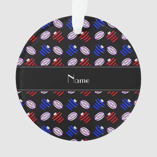 Nom personnalisé maillots noirs de rugby à balles (devant)