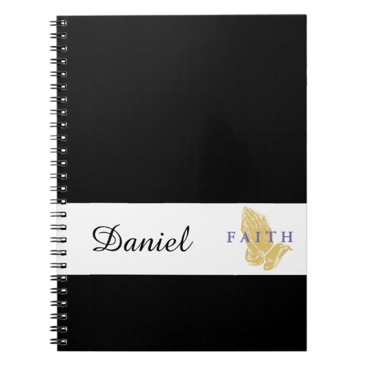 Nom personnalisé Mains de prière Carnet (Devant)