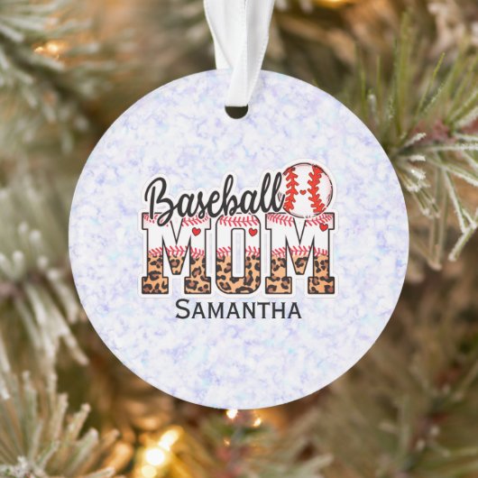 Nom personnalisé Maman de baseball | Fête des mère (Arbre)