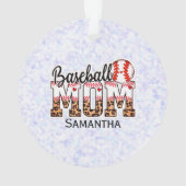 Nom personnalisé Maman de baseball | Fête des mère (dos)