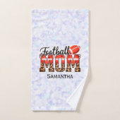 Nom personnalisé Maman de football | Fête des mère (Serviette à main)