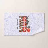 Nom personnalisé Maman de football | Fête des mère (Serviette à main)