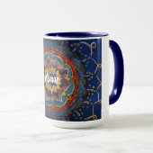 Nom personnalisé Mandala Combo Mug (Devant droit)