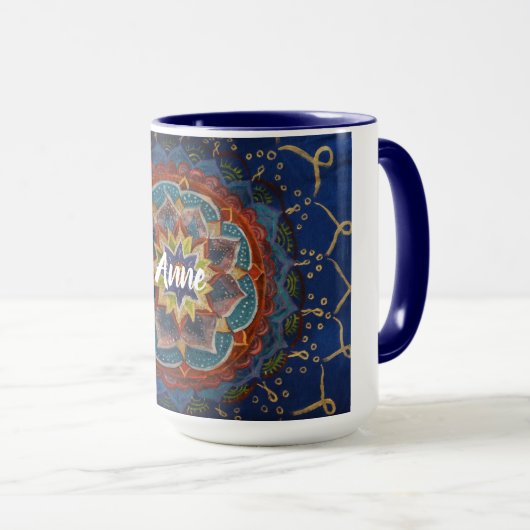 Nom personnalisé Mandala Combo Mug (Devant droit)