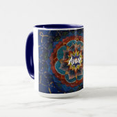 Nom personnalisé Mandala Combo Mug (Devant gauche)