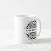 Nom personnalisé Mandala Mug (Devant droit)
