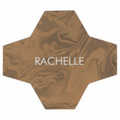 Nom personnalisé marbre brun texture (Plat)