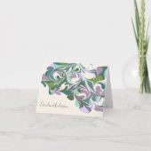 Nom personnalisé Marbre Swirl violet vert (Devant)