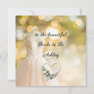 Nom personnalisé Mariage robe mariée à être carte