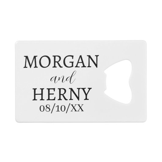 NOM PERSONNALISÉ MARIAGE STYLÉ MODERNE (Devant (Horizontal))