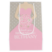 Nom personnalisé marié femme de ménage robe sac ro (Dos)