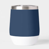 Nom personnalisé Marine Blue Script Monogramme (Arrière)