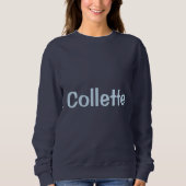 Nom personnalisé Marine Blue Sweatshirt féminin (Devant)