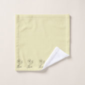 Nom personnalisé Mars jonquil Fleur de naissance (Gant de toilette)