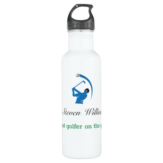 Nom personnalisé Meilleure bouteille d'eau de Golf (Devant)
