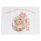 Nom personnalisé mignon 1er Anniversaire Sac cadea (Devant)