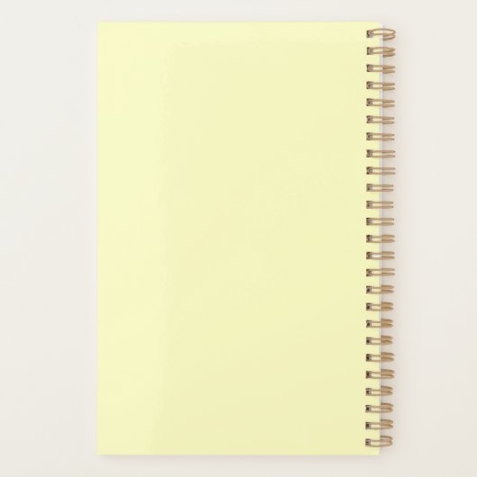 Nom personnalisé mignon chat blanc sur jaune (Dos)