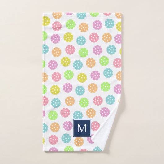 Nom personnalisé mignon Pickleball Balls (Serviette à main)