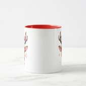 Nom personnalisé mignon Reindeer Mug (Centre)