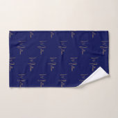 Nom personnalisé minimaliste bleu (Serviette à main)