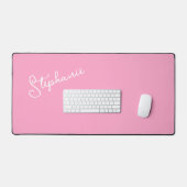 Nom personnalisé minimaliste de script rose Girly (Clavier et souris)