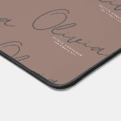 Nom personnalisé Minimaliste Mocha Brun Script (Coin)