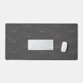 Nom personnalisé Minimaliste Mocha Brun Script (Clavier et souris)